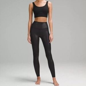 Lululemon Align™ High-Rise Pant 28" ColourRadiate Foil Print Black Shine Size 6